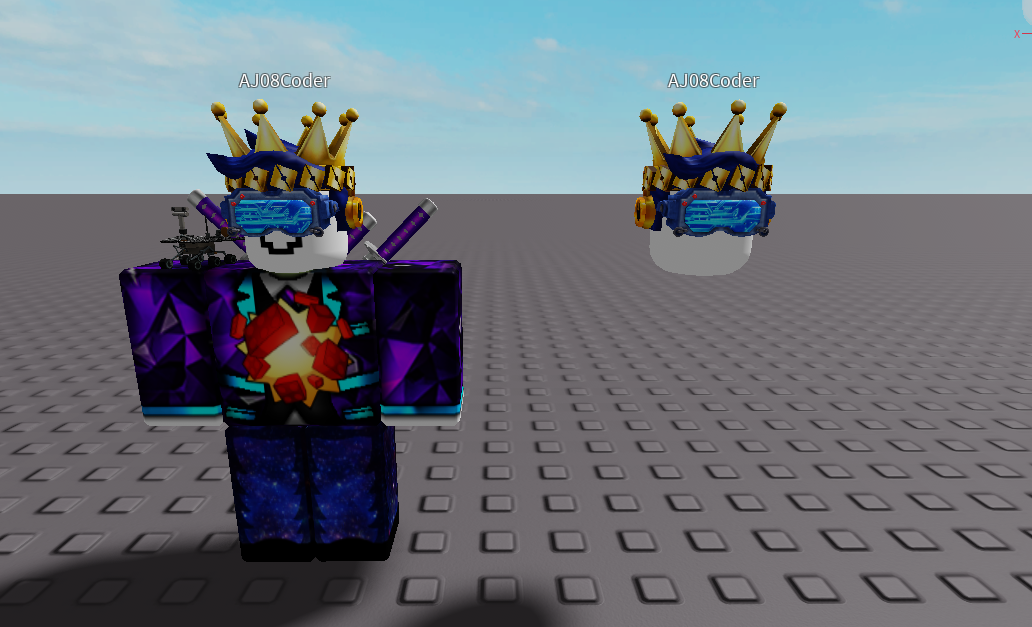 Roblox studio showing avatars